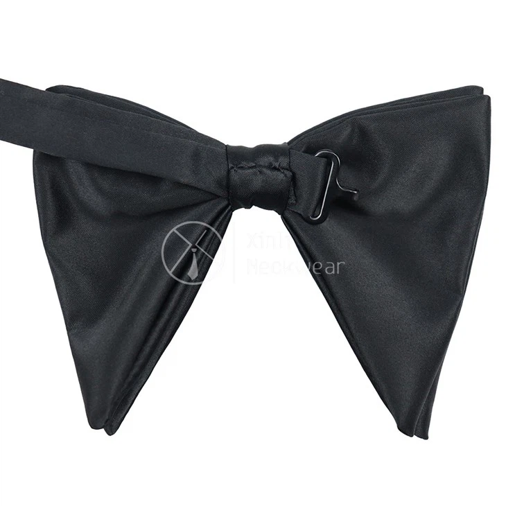 Black Silk Pre Tied Bow Tie