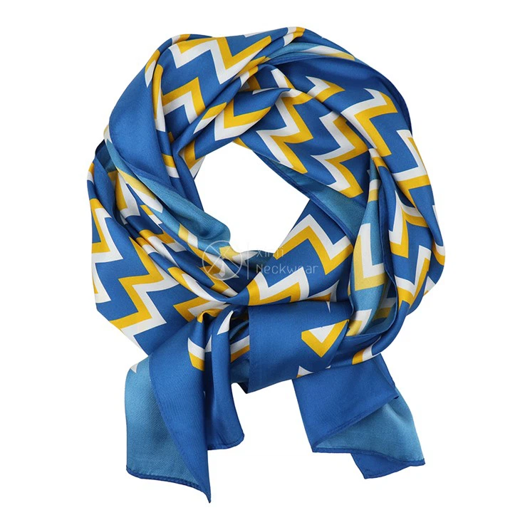 Blue White Striped Scarf