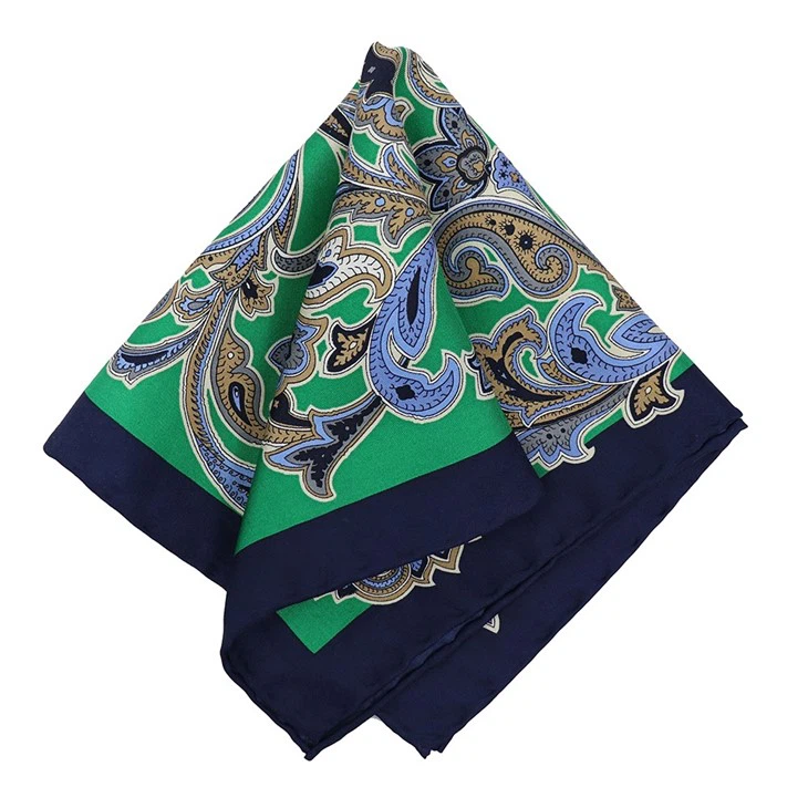 Blue Paisley Pocket Square